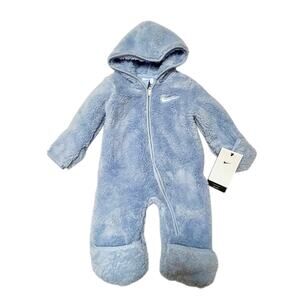 NWT Nike Sherpa Fleece Baby Bunting Coverall Size 3-6m
